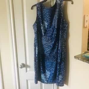 Connected Apparel Blue Paisley Dress
